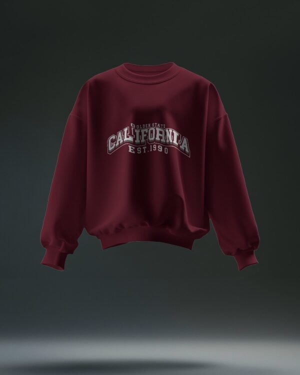 California Unisex Oversized Sweatshirt-maroon1
