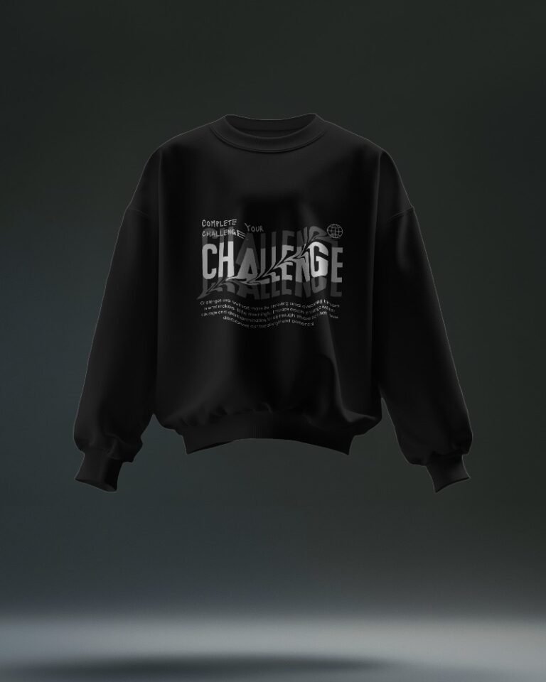 Challenge Oversized Sweatshirt-black1