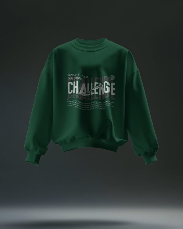Challenge Oversized Sweatshirt-bottle green1