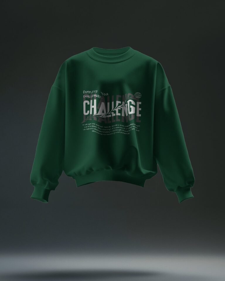 Challenge Oversized Sweatshirt-bottle green1