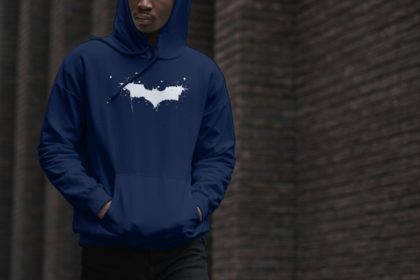 Batman Oversized hooded sweatshirt-navy blue2