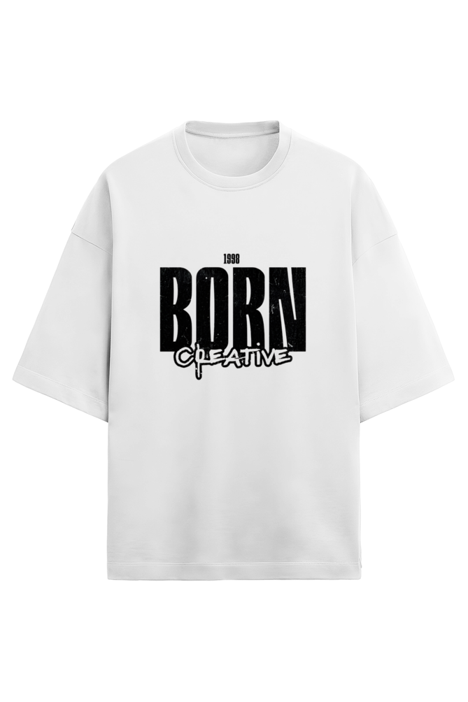 Born Creative Oversized Terry T-shirt-White