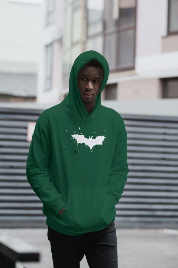 Batman Oversized hooded sweatshirt-bottle green1