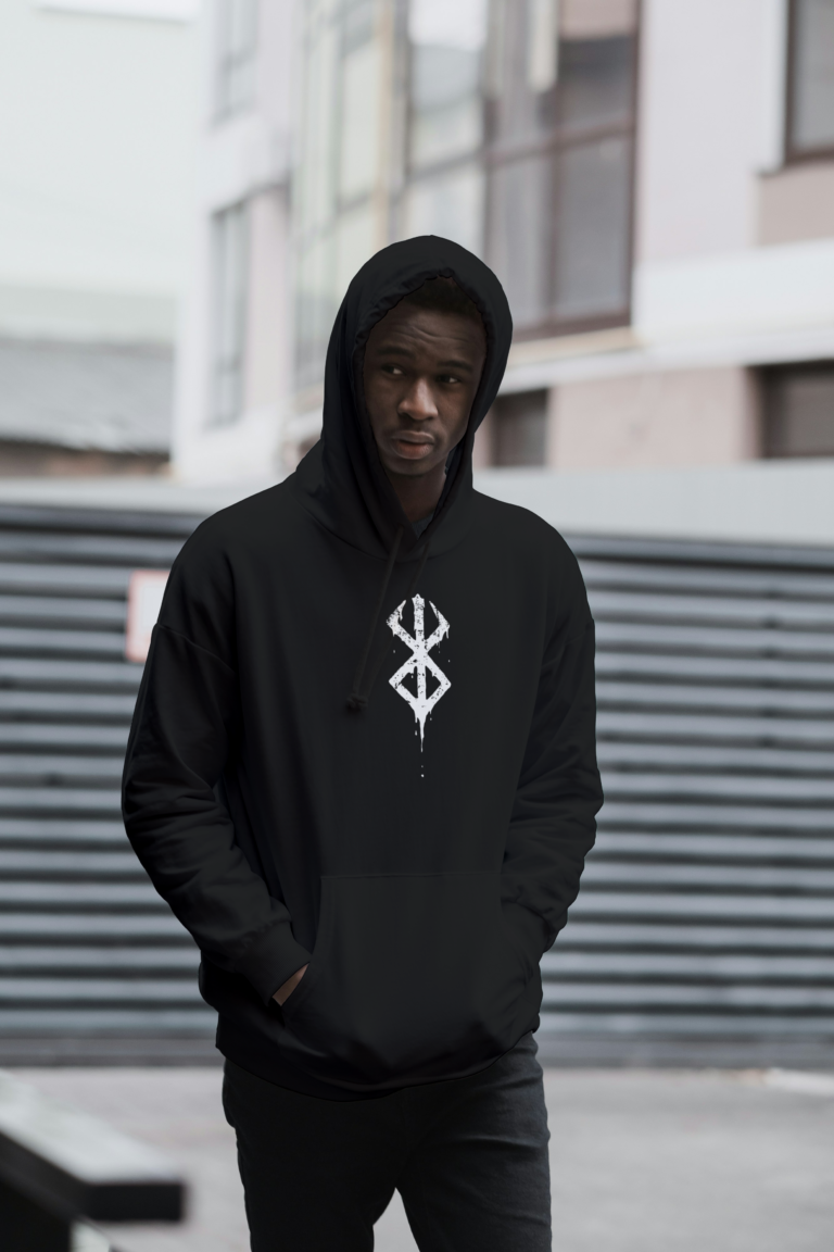 Berserk Oversized hooded sweatshirt-black1