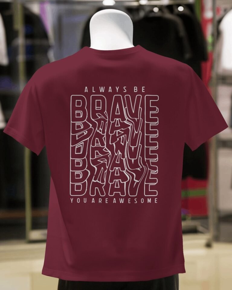 Brave Unisex Supima T-shirt-maroon1