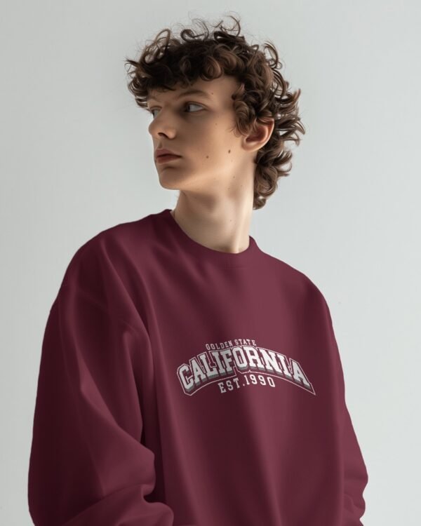 California Unisex Oversized Sweatshirt-maroon2