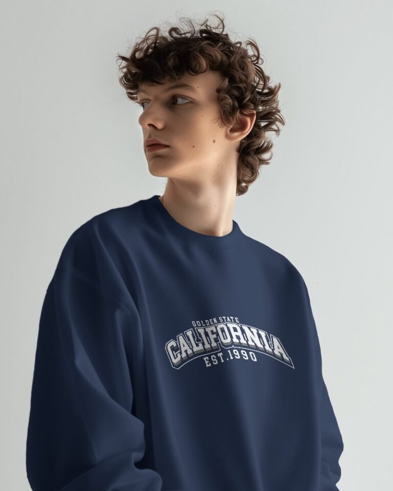 California Unisex Oversized Sweatshirt-navyblue2