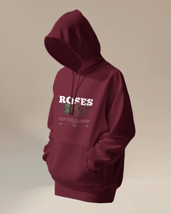 Roses Oversized Hooded Sweatshirt