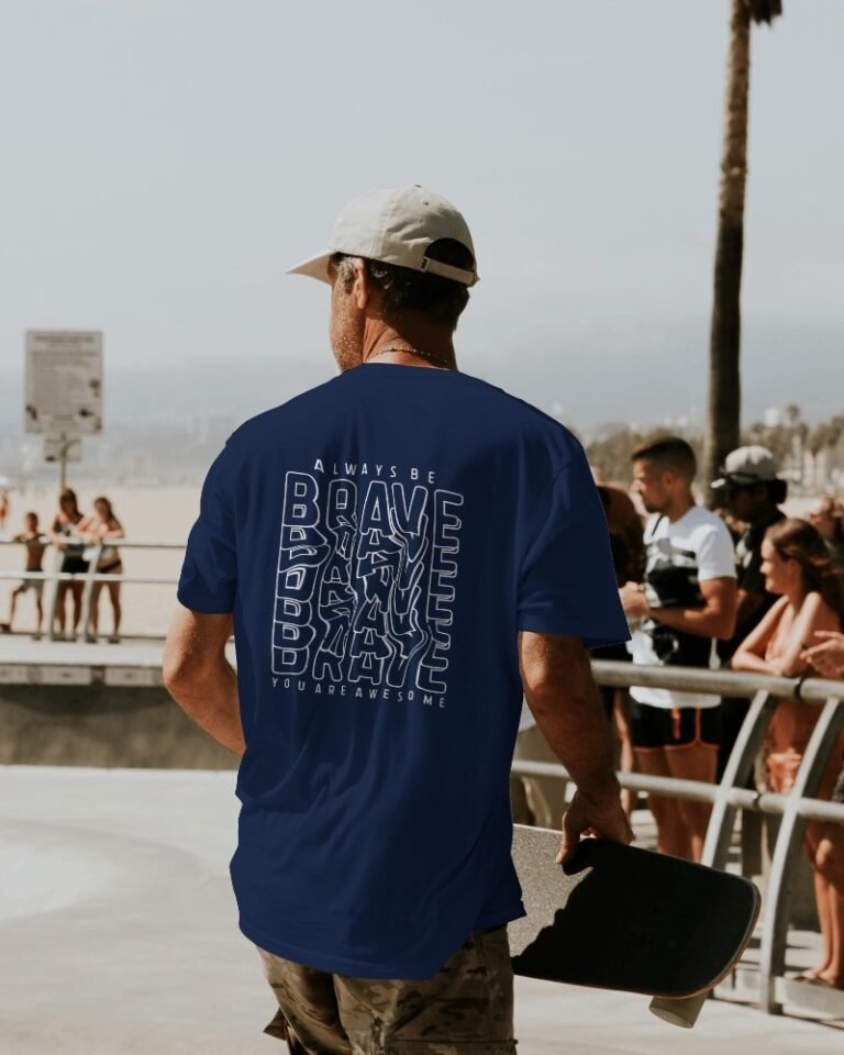 Brave Unisex Supima T-shirt-navy blue2