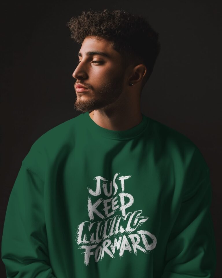 Keep Moving Oversized Sweatshirt-bottle green1