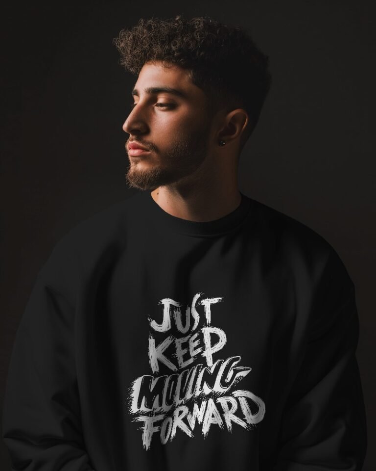 Keep Moving Oversized Sweatshirt-black1