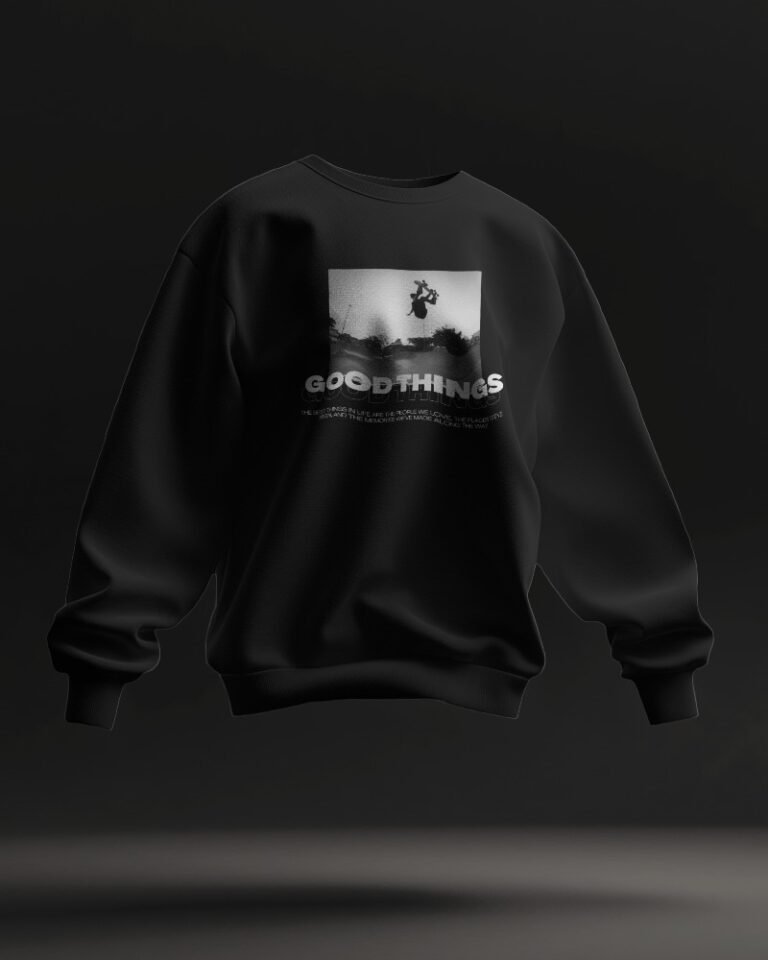 Good Things Oversized Sweatshirt-black1