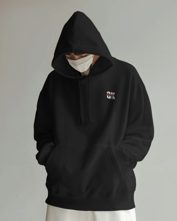 Everything OK Oversized Hooded Sweatshirt-black2