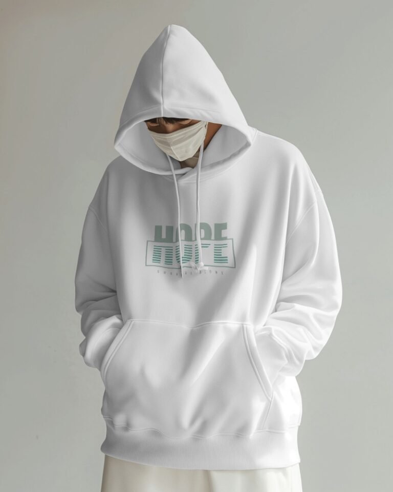 Hope Unisex Oversized Hooded Sweatshirt-white2