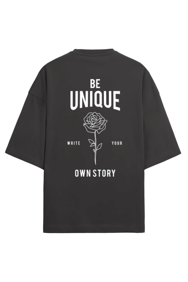 Be Unique Oversized Terry T-shirt-black1