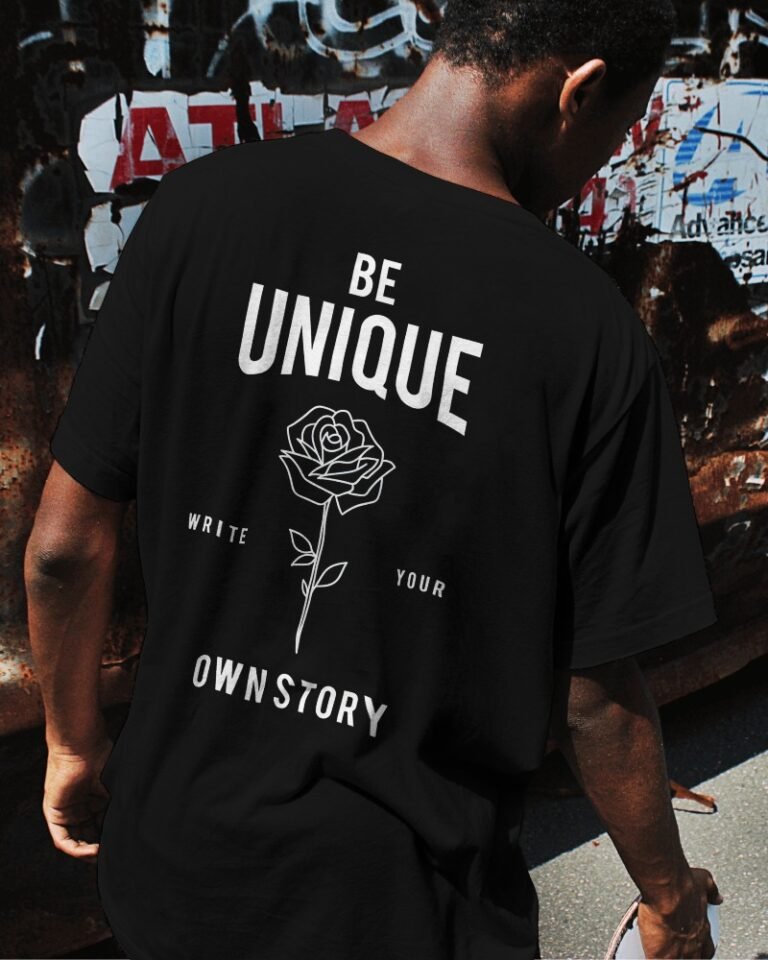 Be Unique Oversized Terry T-shirt-black3